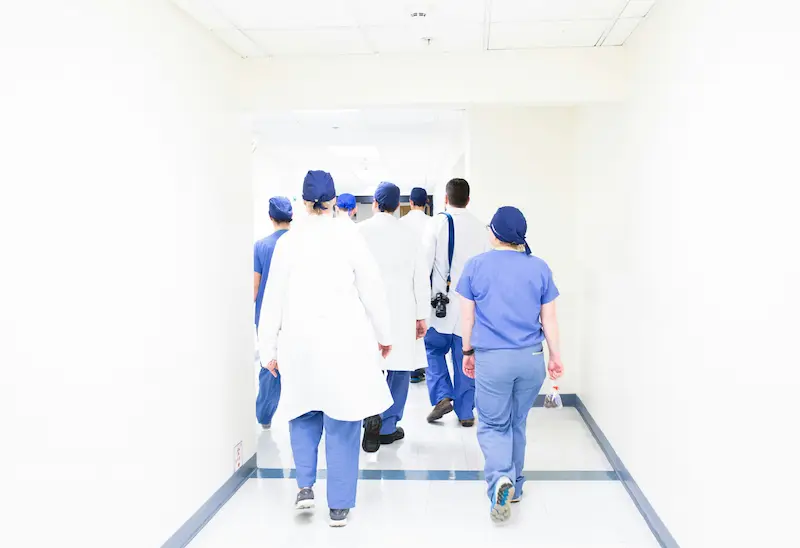 Healthcare professionals at work