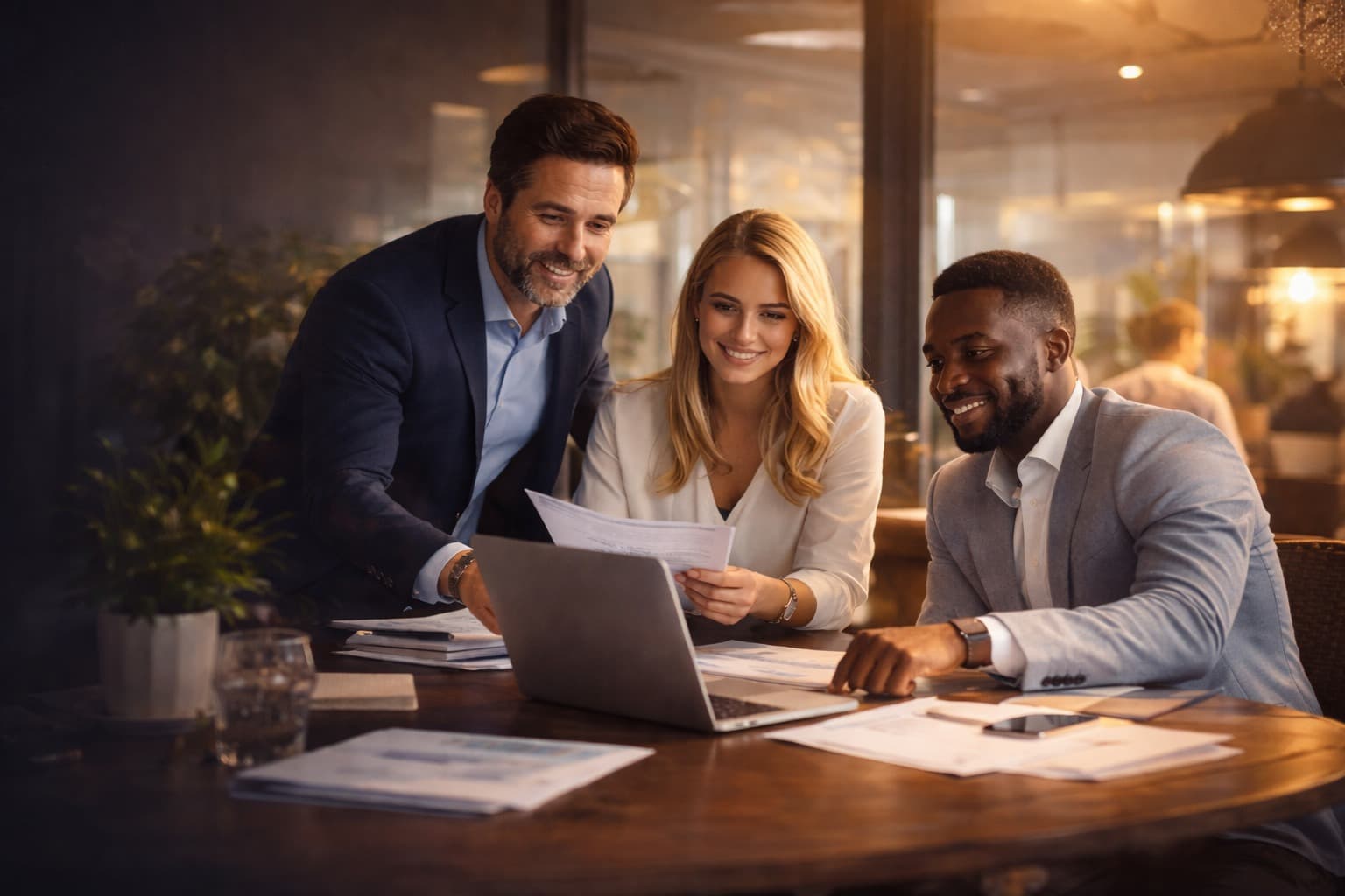 Professionals collaborating